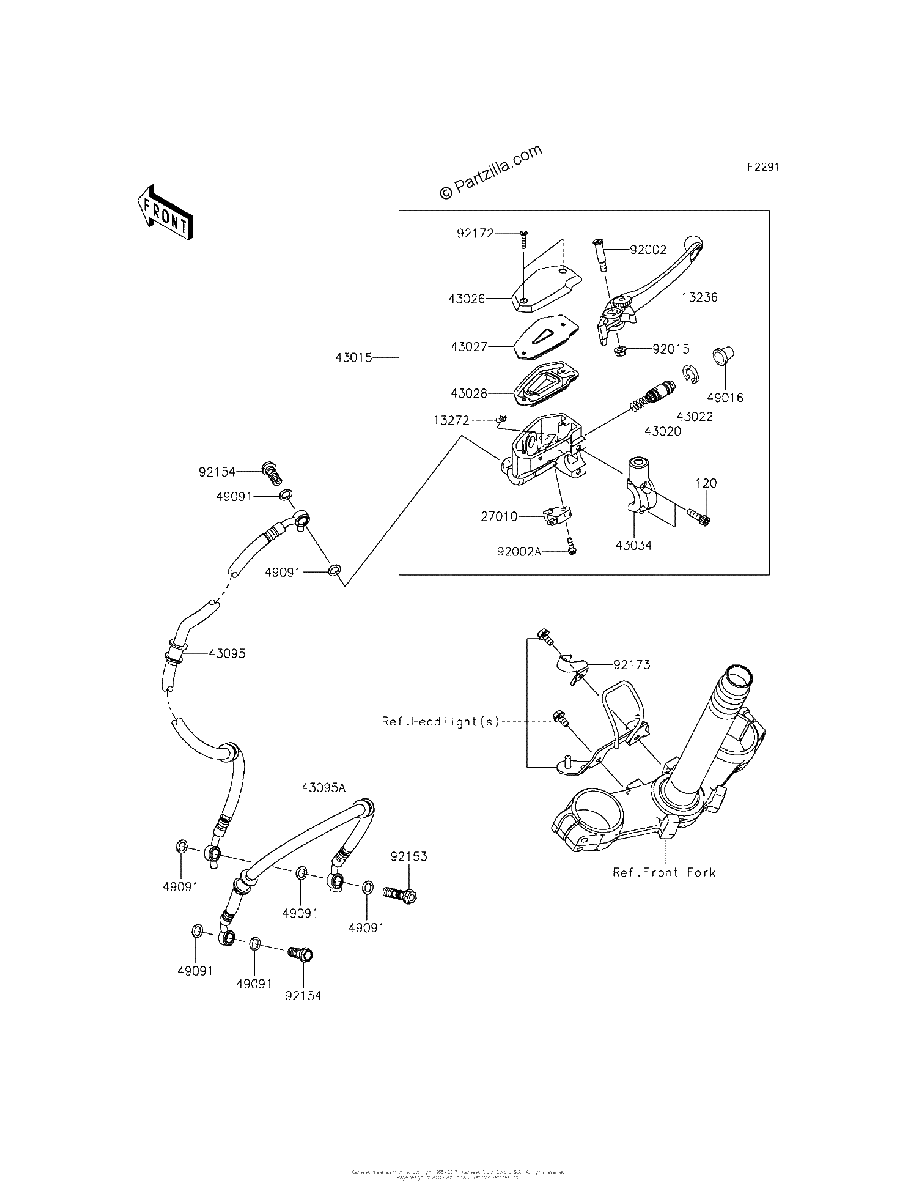 Diagrama de FRONT MASTER CYLINDER