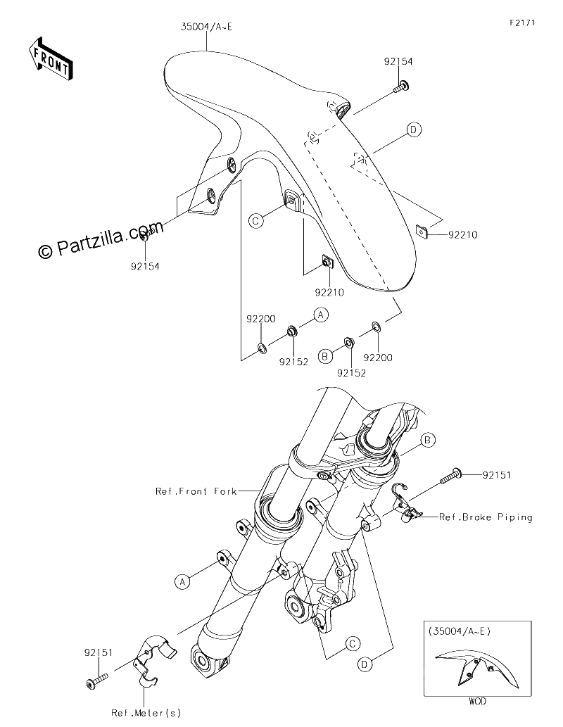 Diagrama de FRONT FENDER S