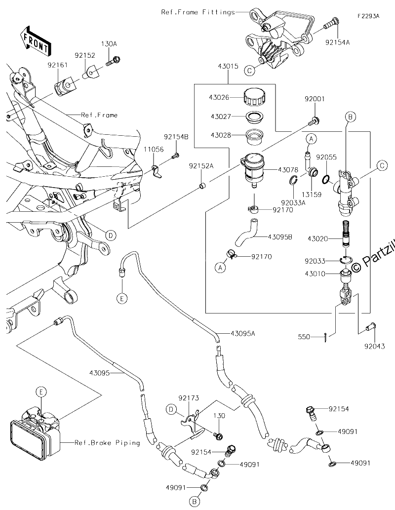 Diagrama de REAR MASTER CYLINDER FGF FJF
