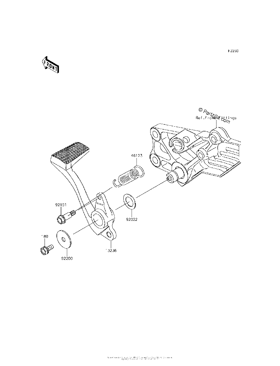 Diagrama de BRAKE PEDAL TORQUE LINK