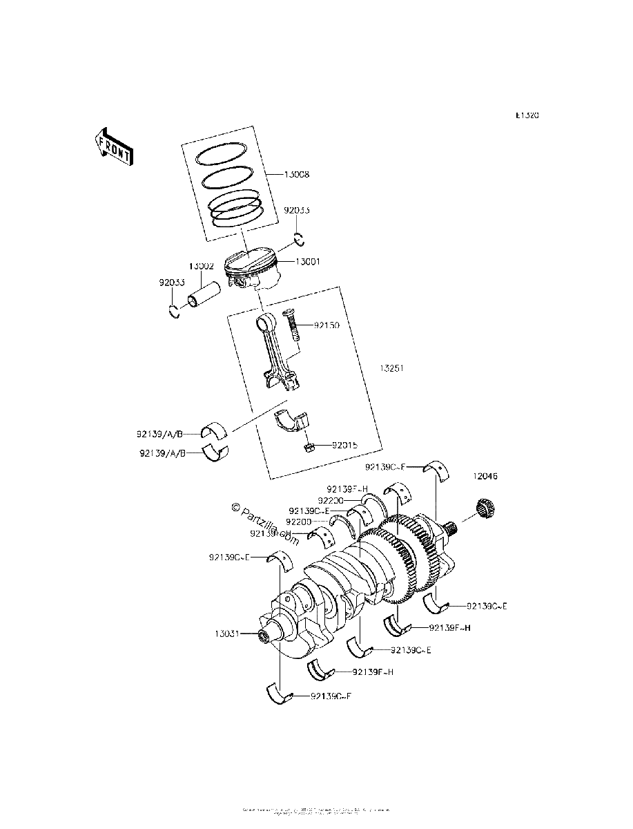 Diagrama de CRANKSHAFT PISTON S