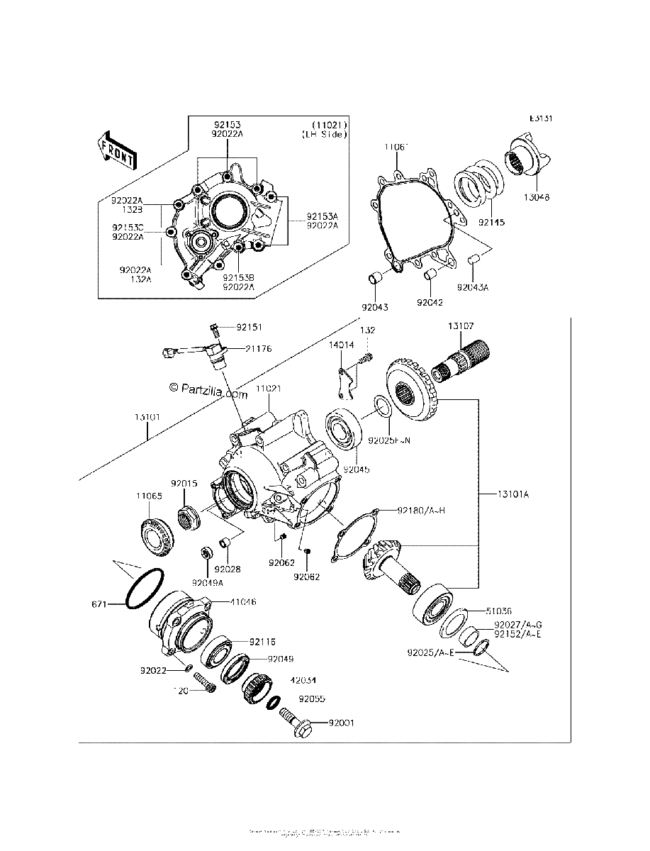 Diagrama de FRONT BEVEL GEAR