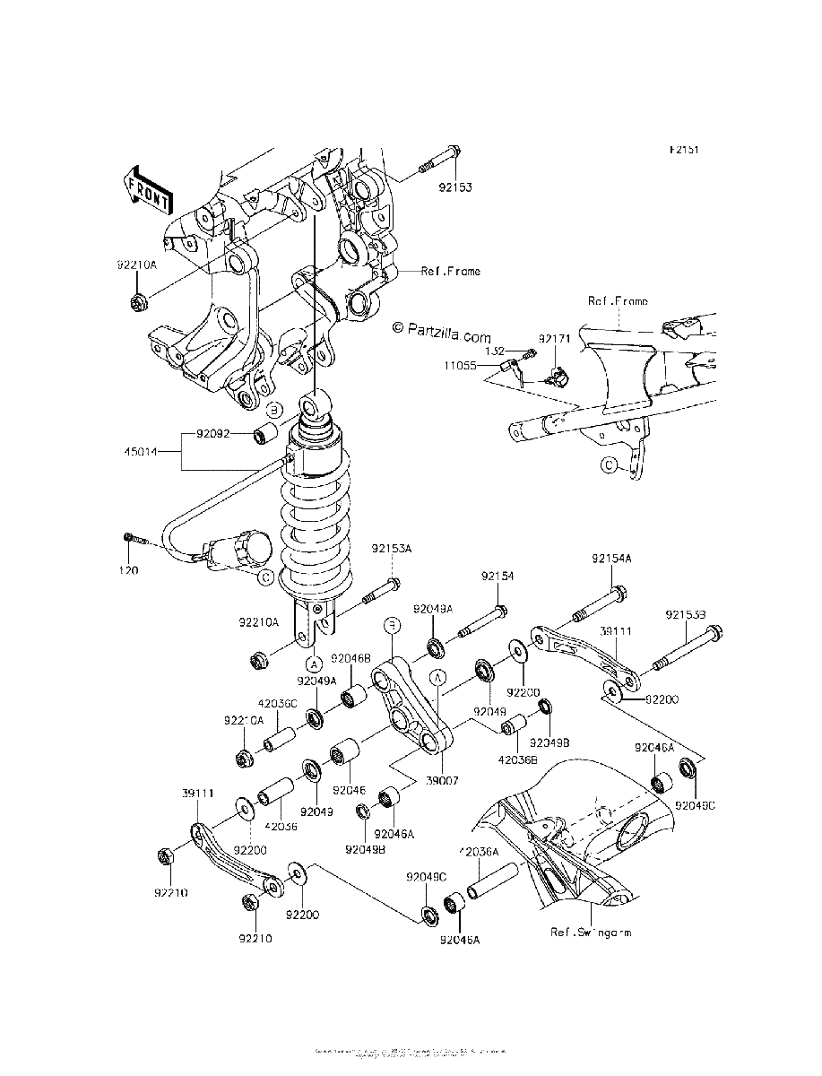 Diagrama de SUSPENSION SHOCK ABSORBER