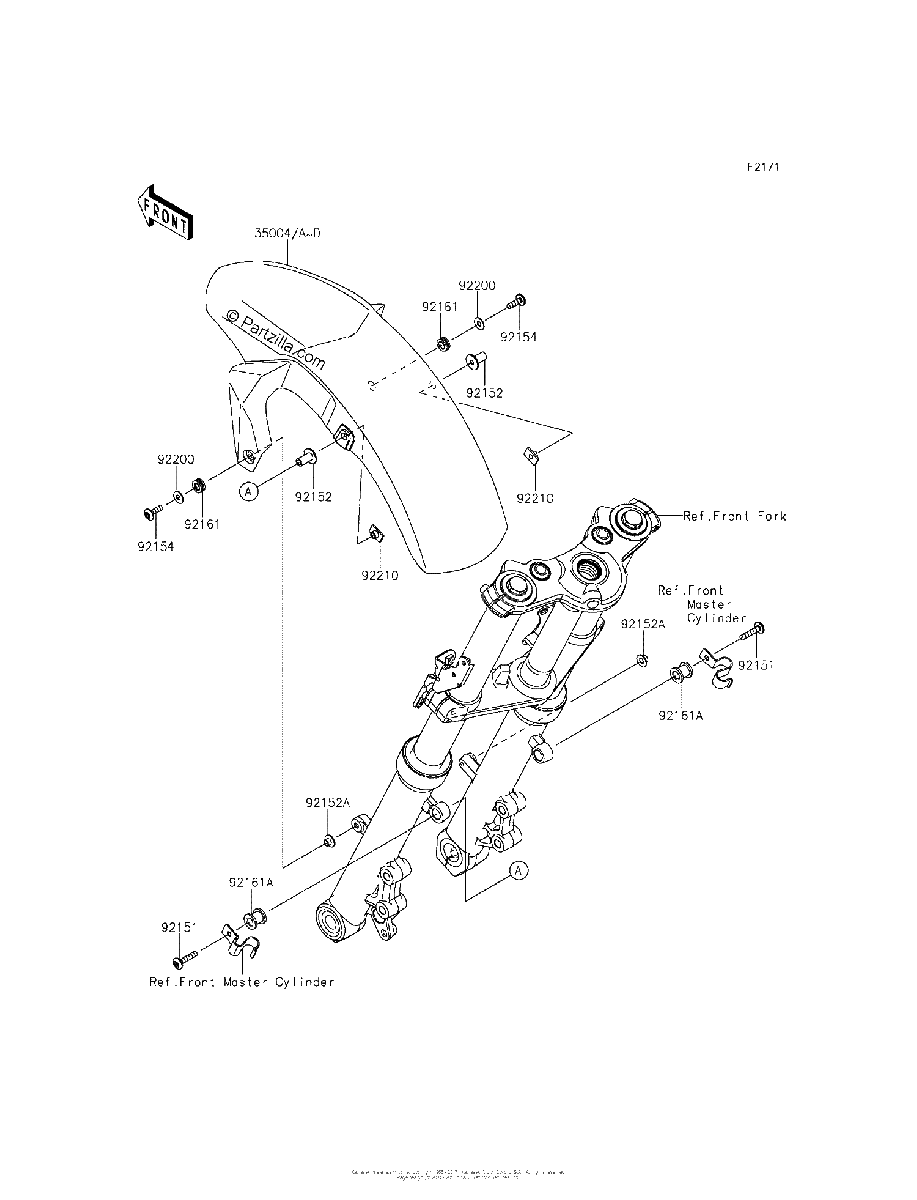 Diagrama de FRONT FENDER S
