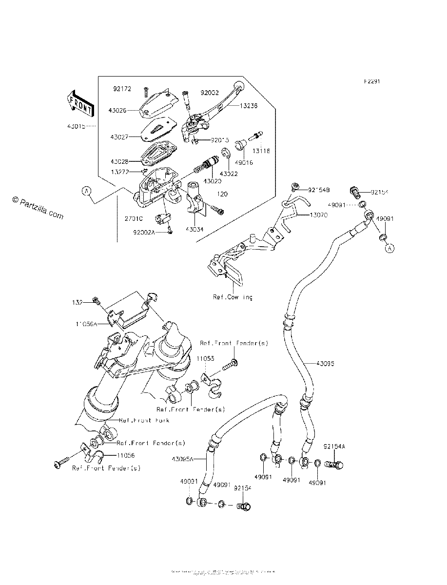 Diagrama de FRONT MASTER CYLINDER