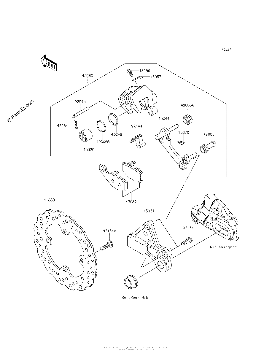 Diagrama de REAR BRAKE