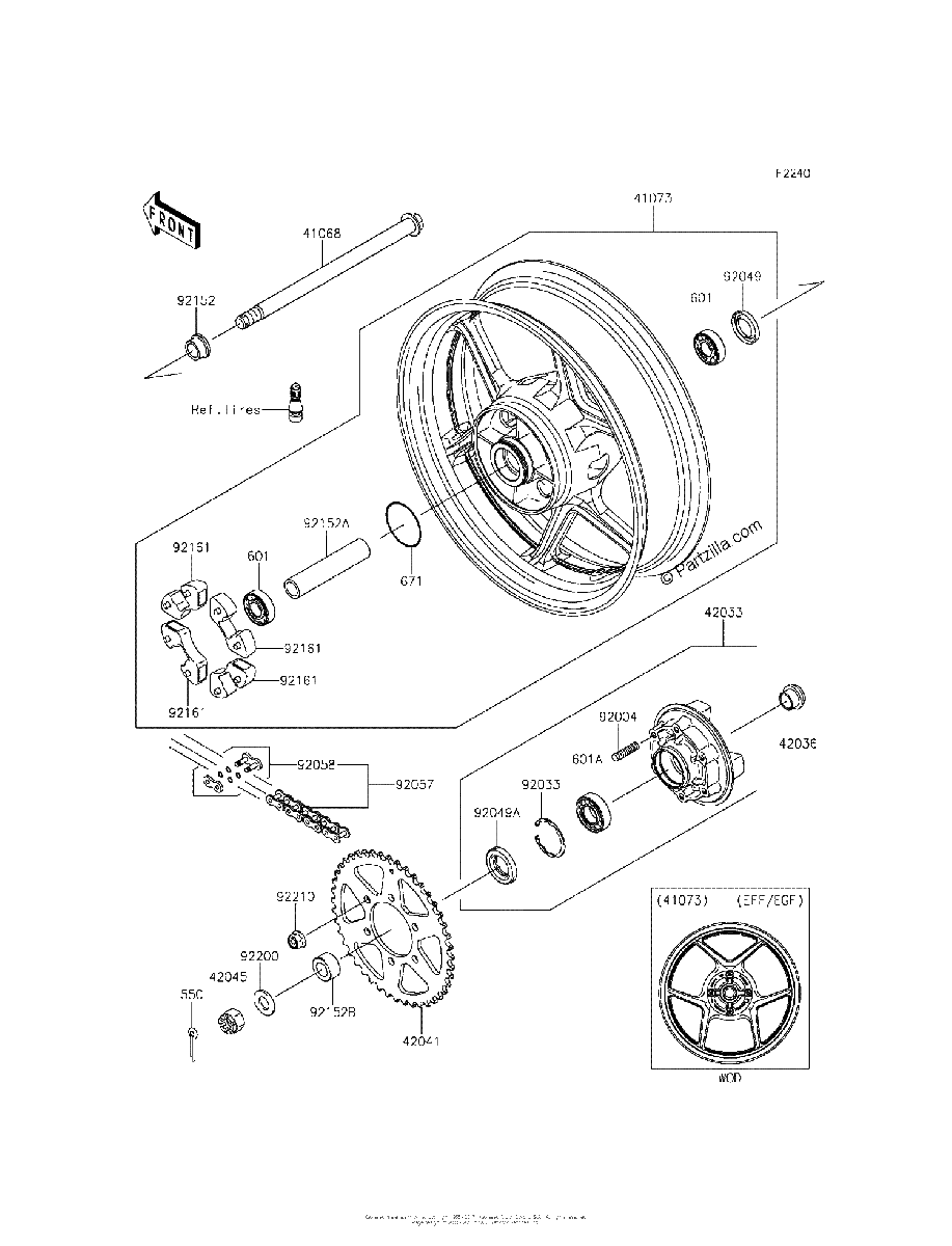 Diagrama de REAR HUB