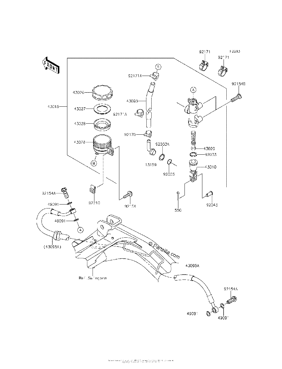 Diagrama de REAR MASTER CYLINDER