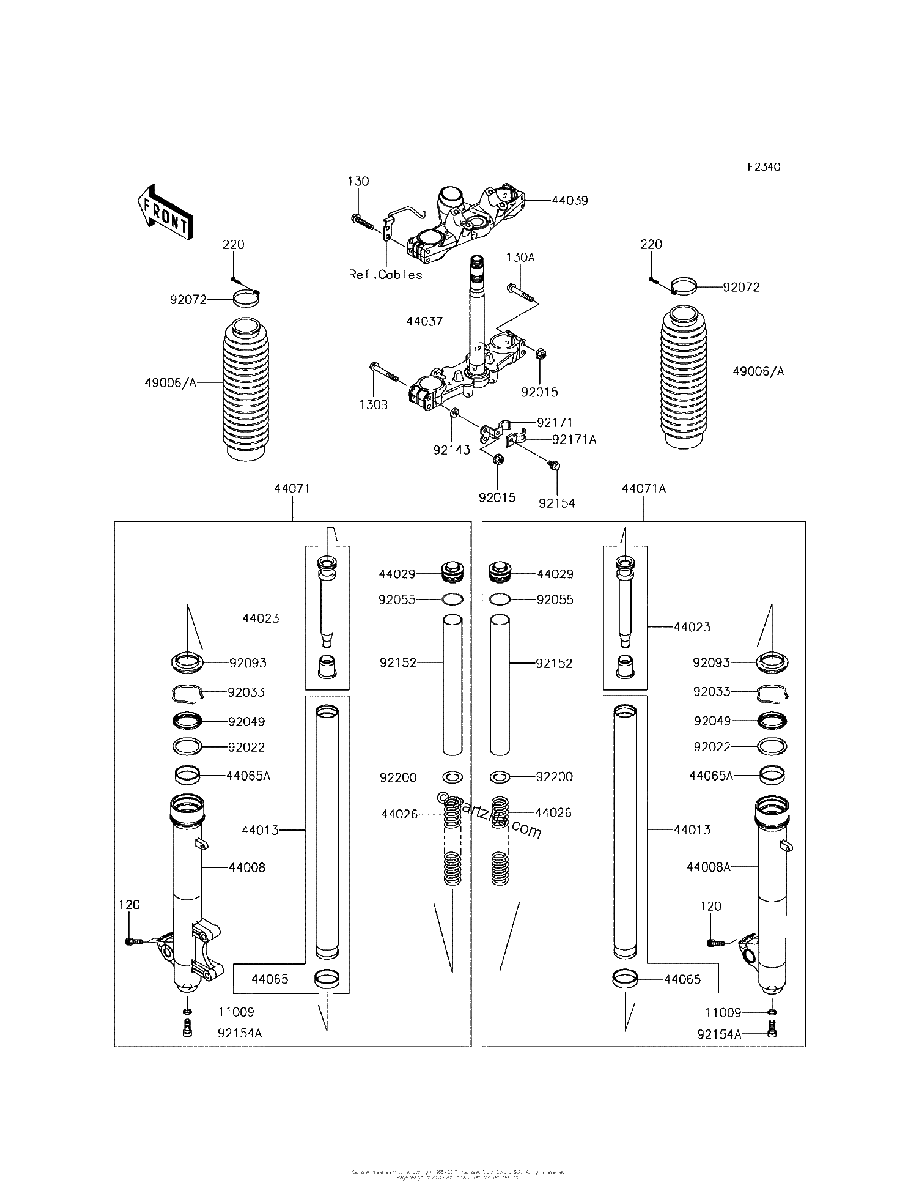 Diagrama de FRONT FORK