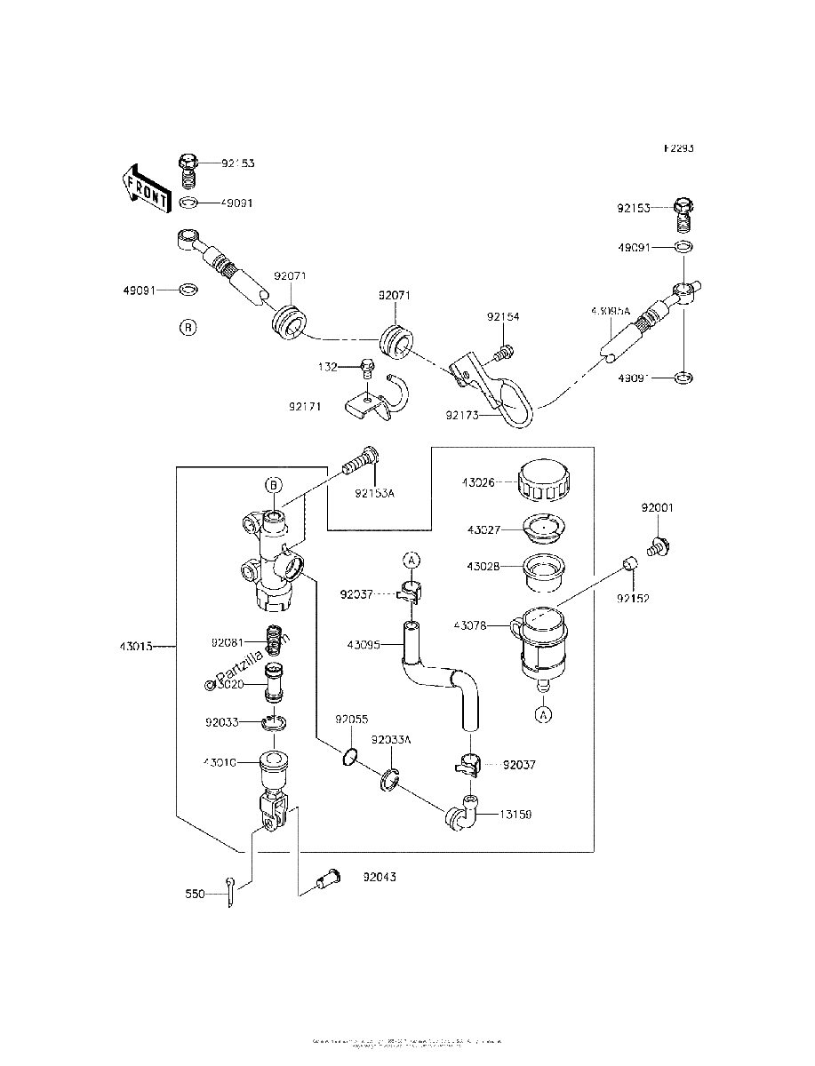 Diagrama de REAR MASTER CYLINDER