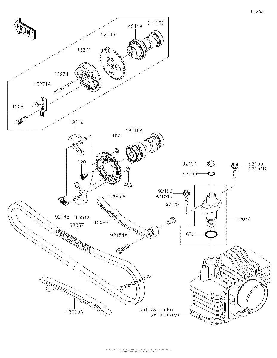 Diagrama de CAMSHAFT S TENSIONER
