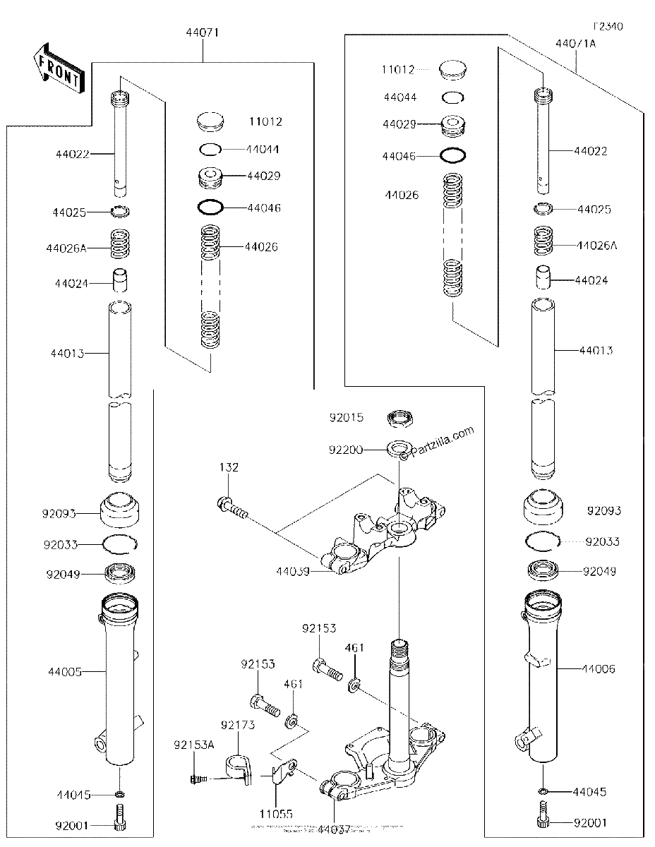 Diagrama de FRONT FORK