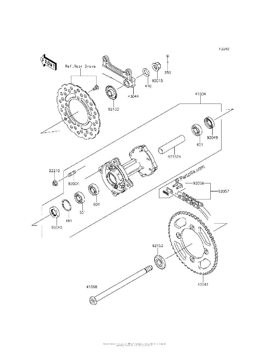 Diagrama de REAR HUB