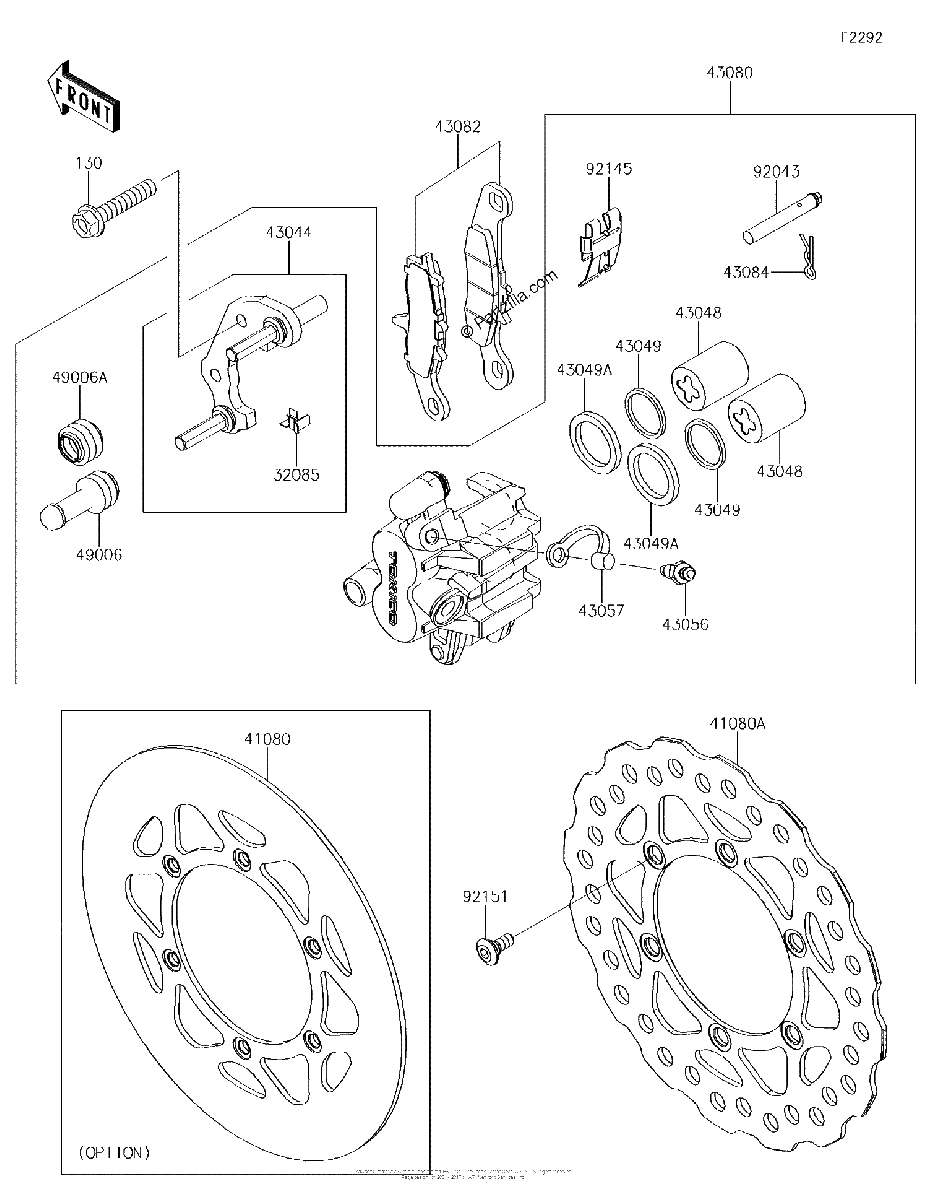 Diagrama de FRONT BRAKE