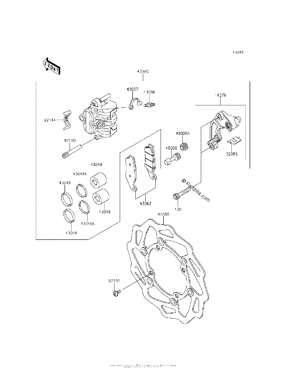 Diagrama de FRONT BRAKE