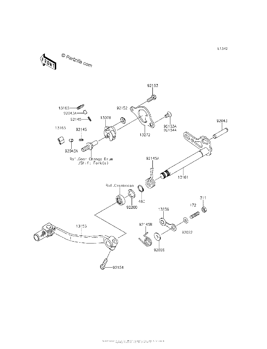 Diagrama de GEAR CHANGE MECHANISM