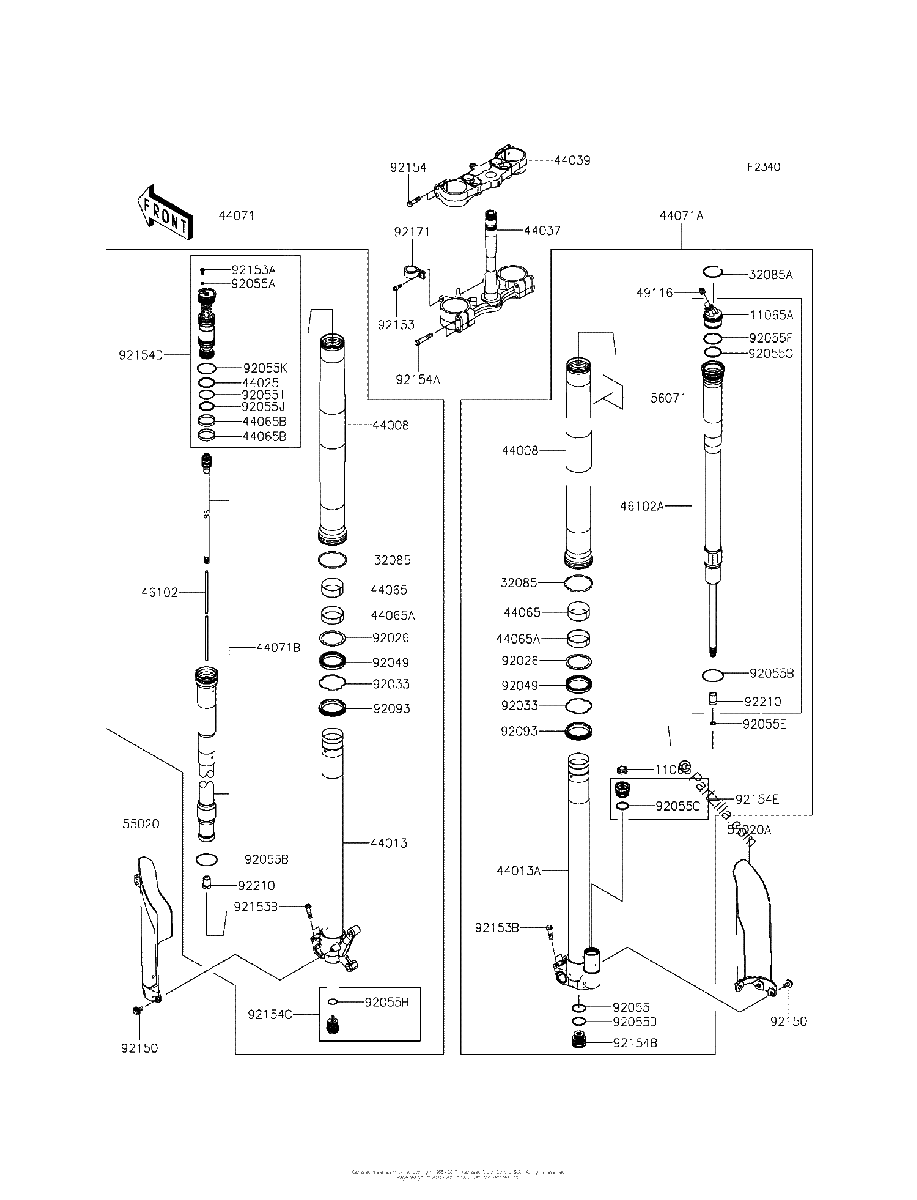 Diagrama de FRONT FORK