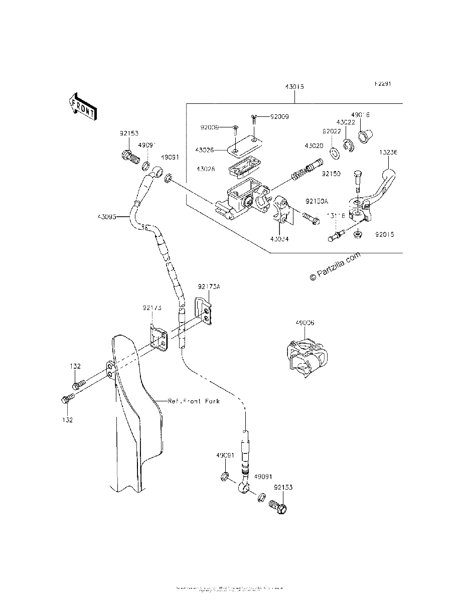 Diagrama de FRONT MASTER CYLINDER