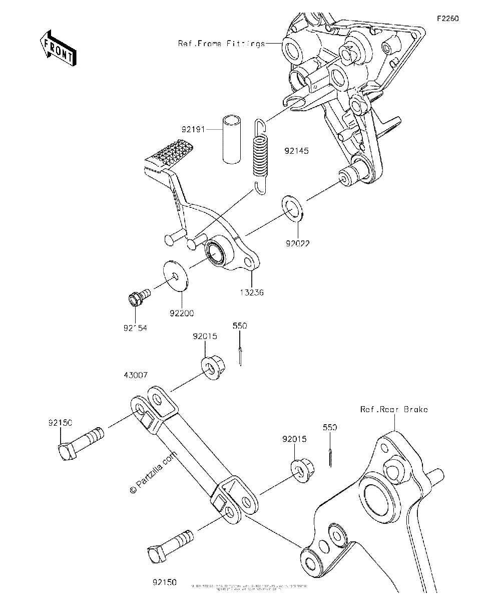 Diagrama de BRAKE PEDAL TORQUE LINK