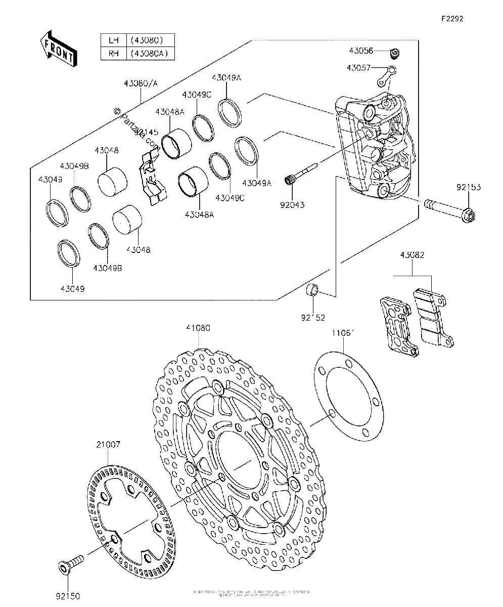 Diagrama de FRONT BRAKE