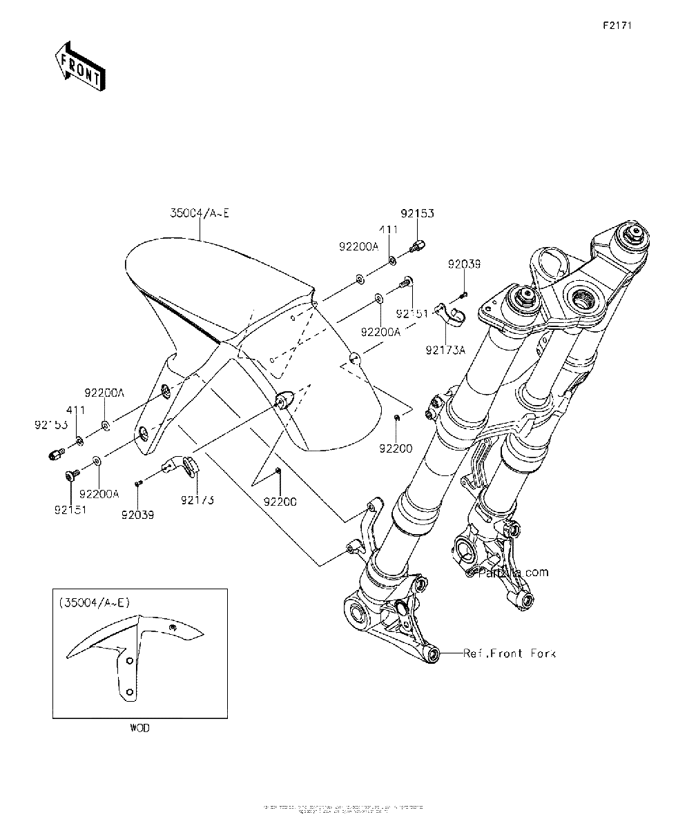 Diagrama de FRONT FENDER S
