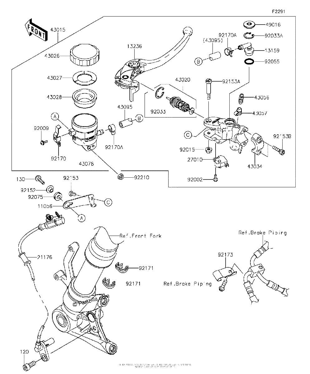 Diagrama de FRONT MASTER CYLINDER