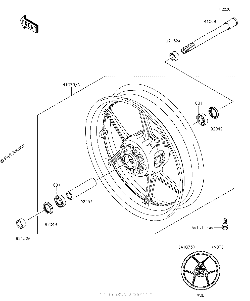 Diagrama de FRONT WHEEL