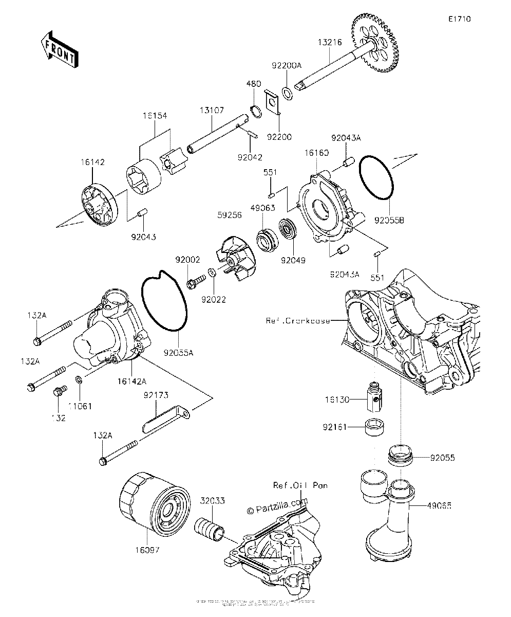 Diagrama de OIL PUMP OIL FILTER