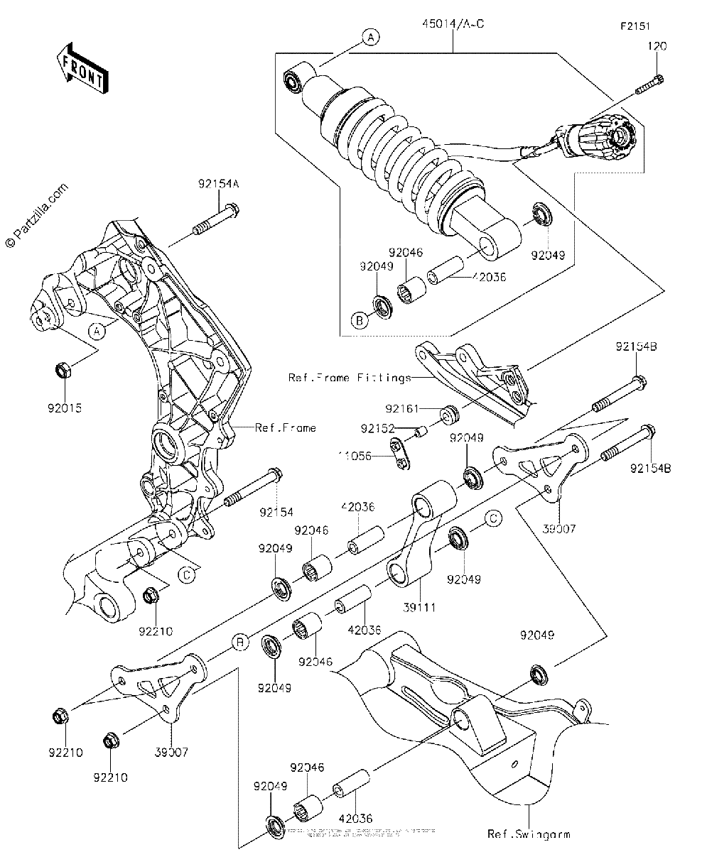 Diagrama de SUSPENSION SHOCK ABSORBER