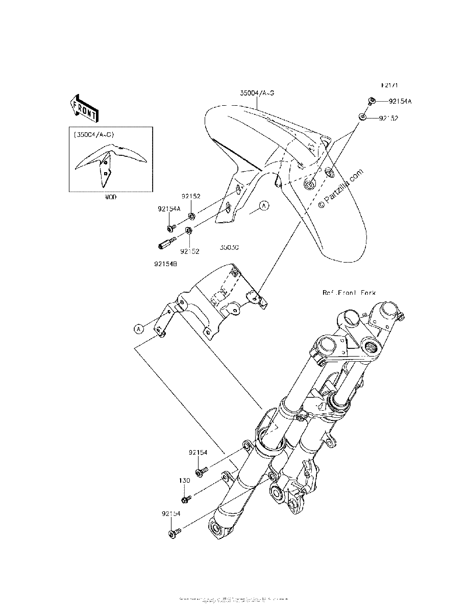 Diagrama de FRONT FENDER S