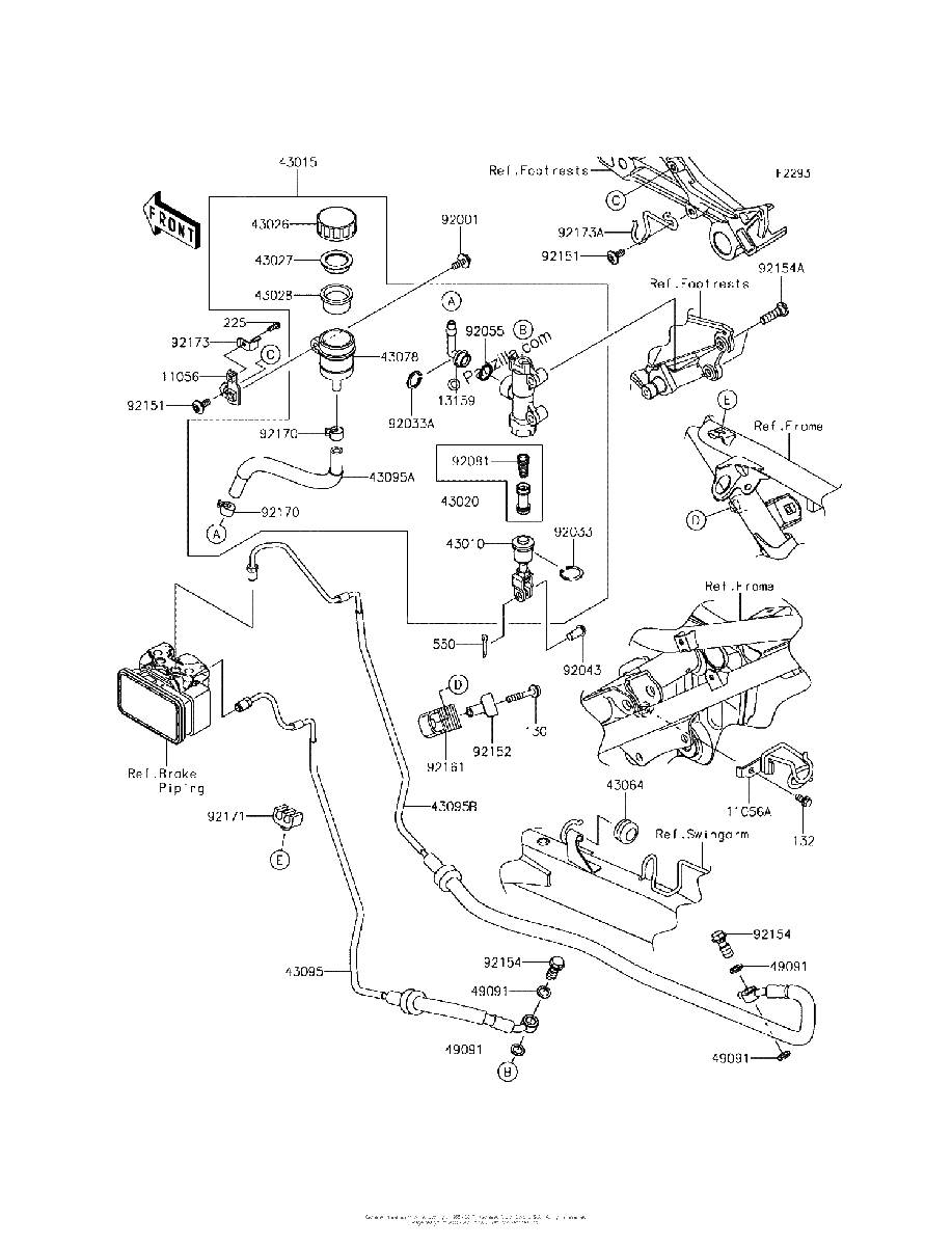 Diagrama de REAR MASTER CYLINDER