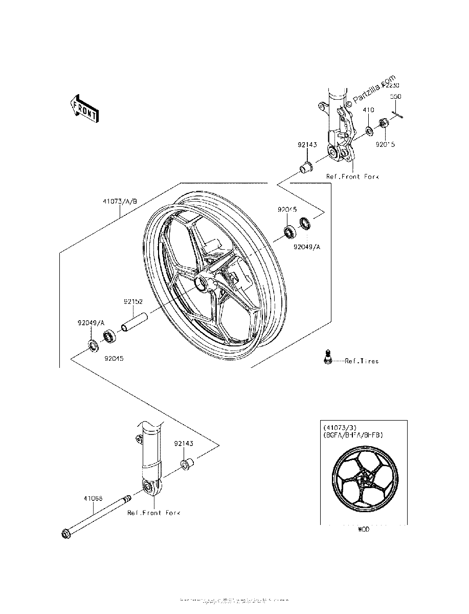 Diagrama de FRONT WHEEL