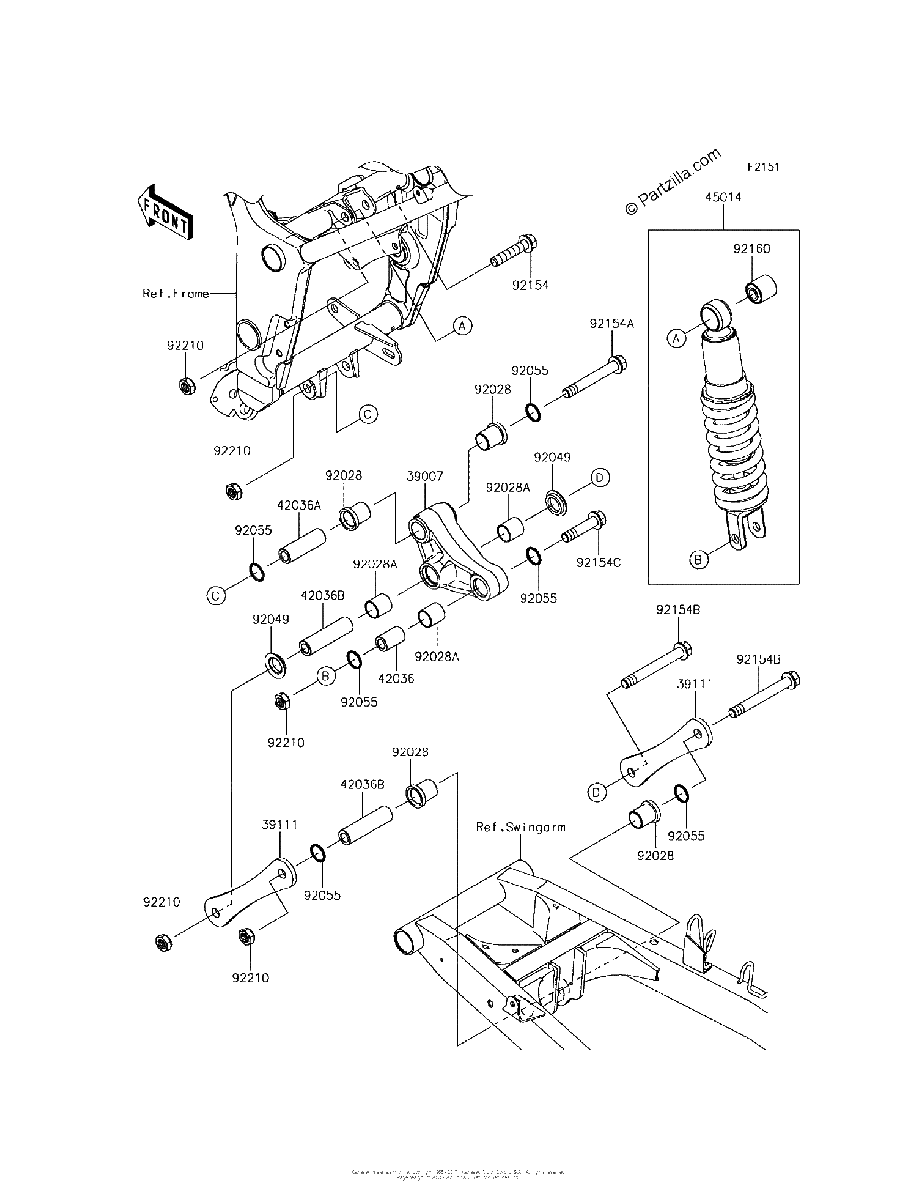 Diagrama de SUSPENSION SHOCK ABSORBER