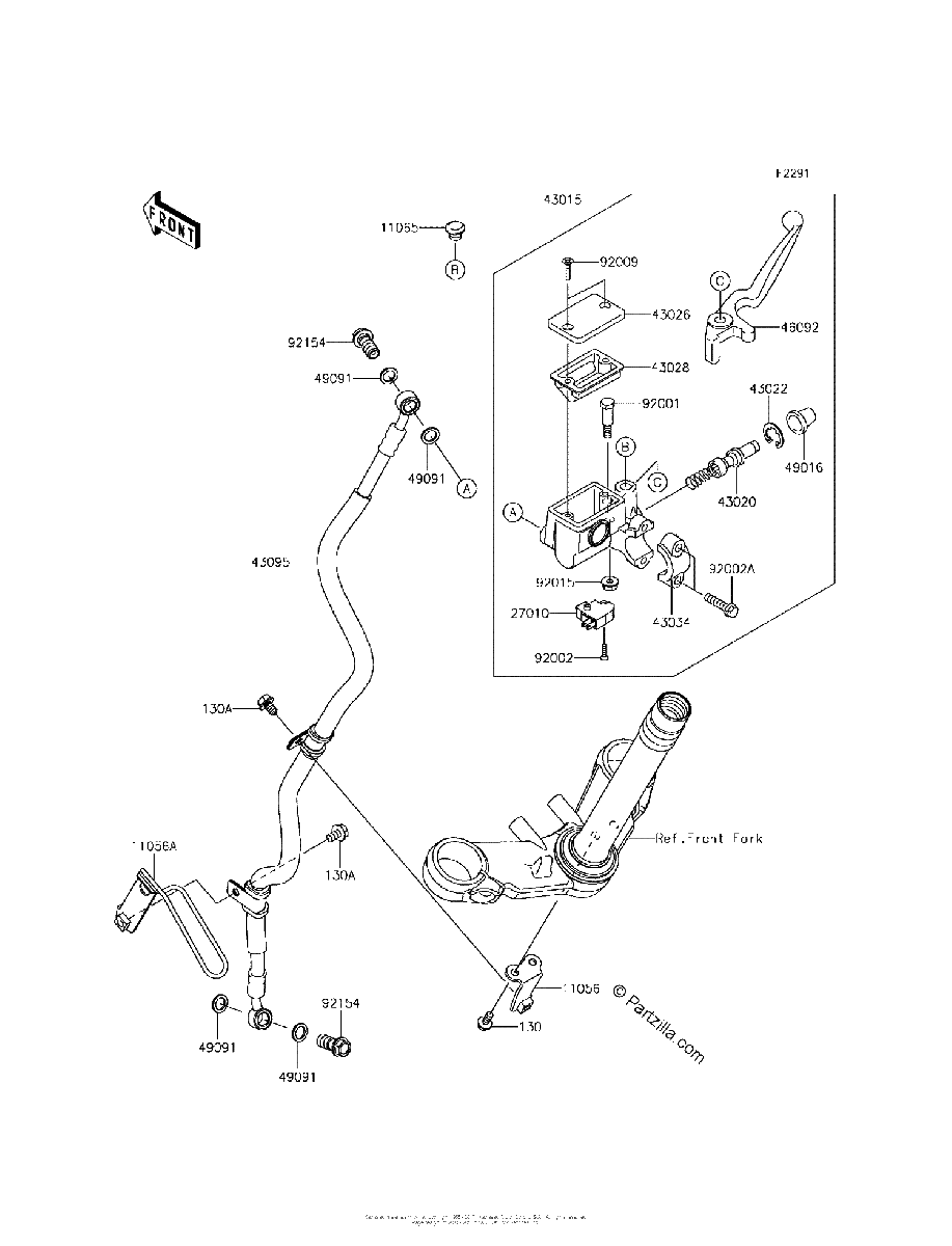 Diagrama de FRONT MASTER CYLINDER