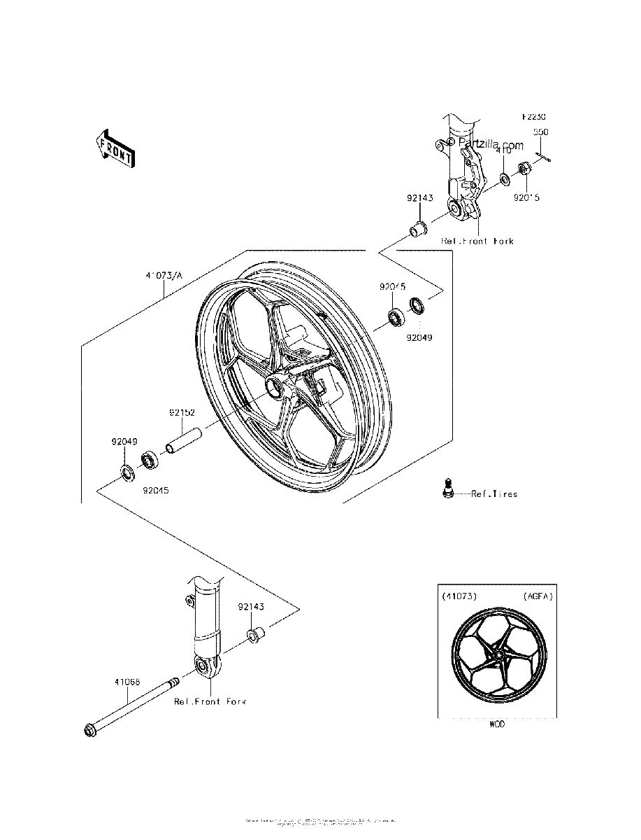 Diagrama de FRONT WHEEL