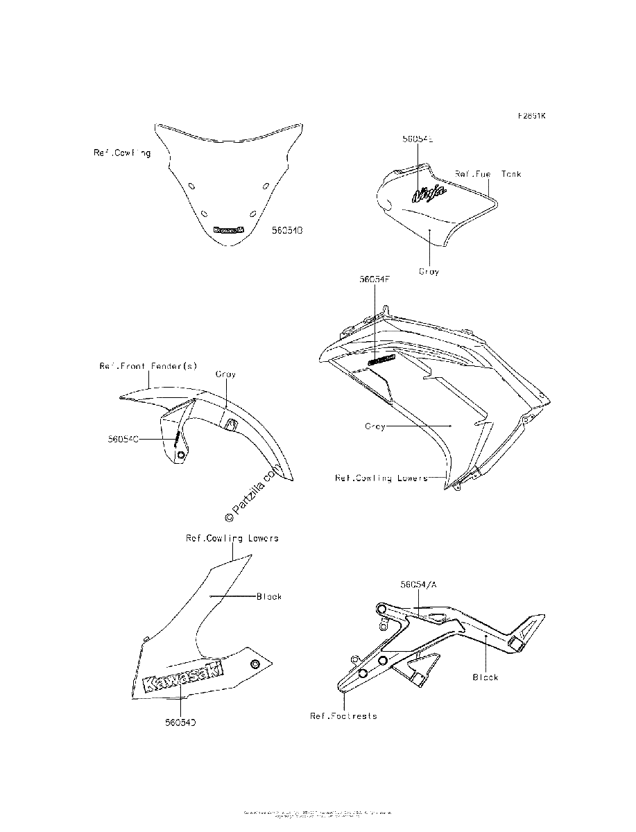 Diagrama de DECALS GRAY FGF