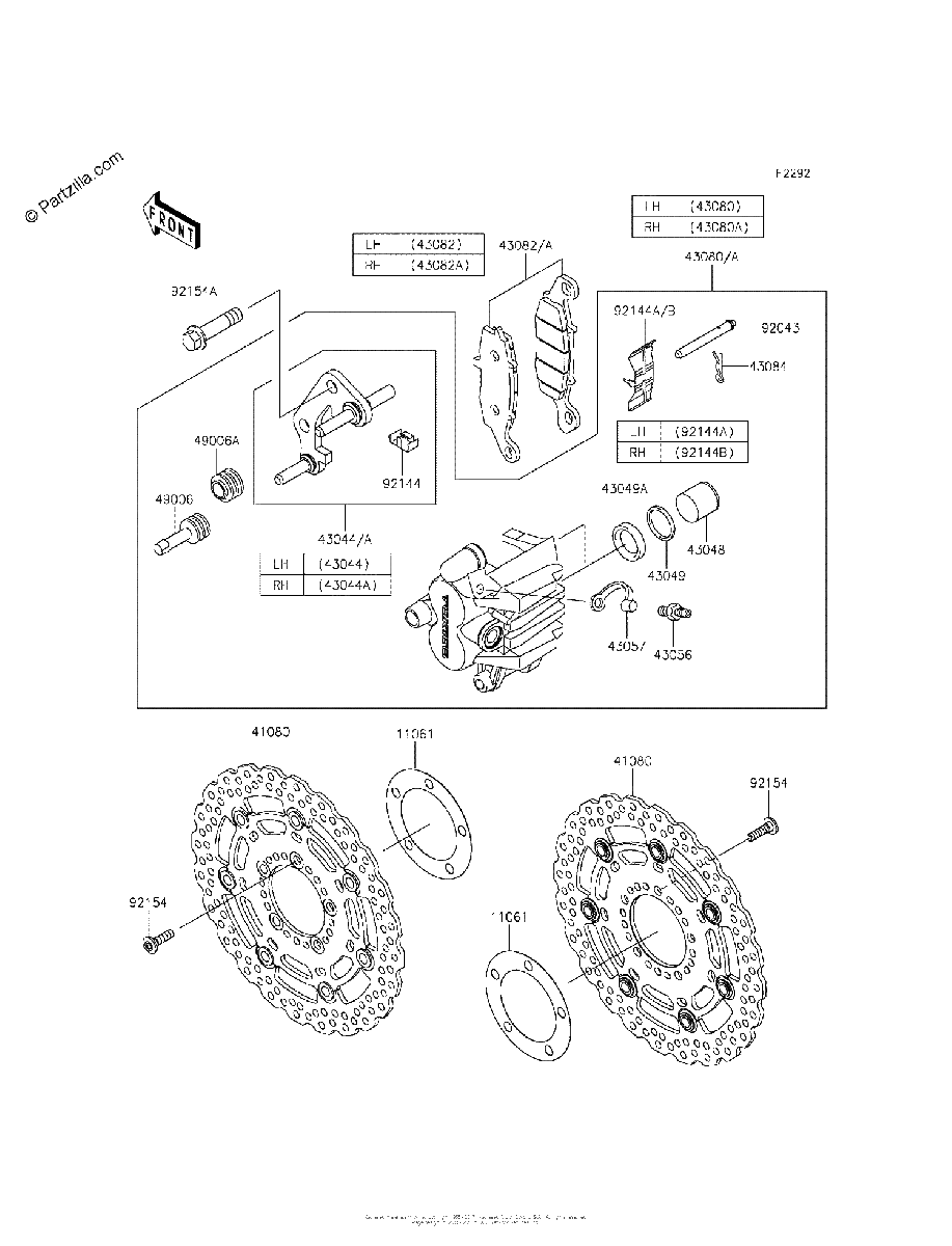 Diagrama de FRONT BRAKE