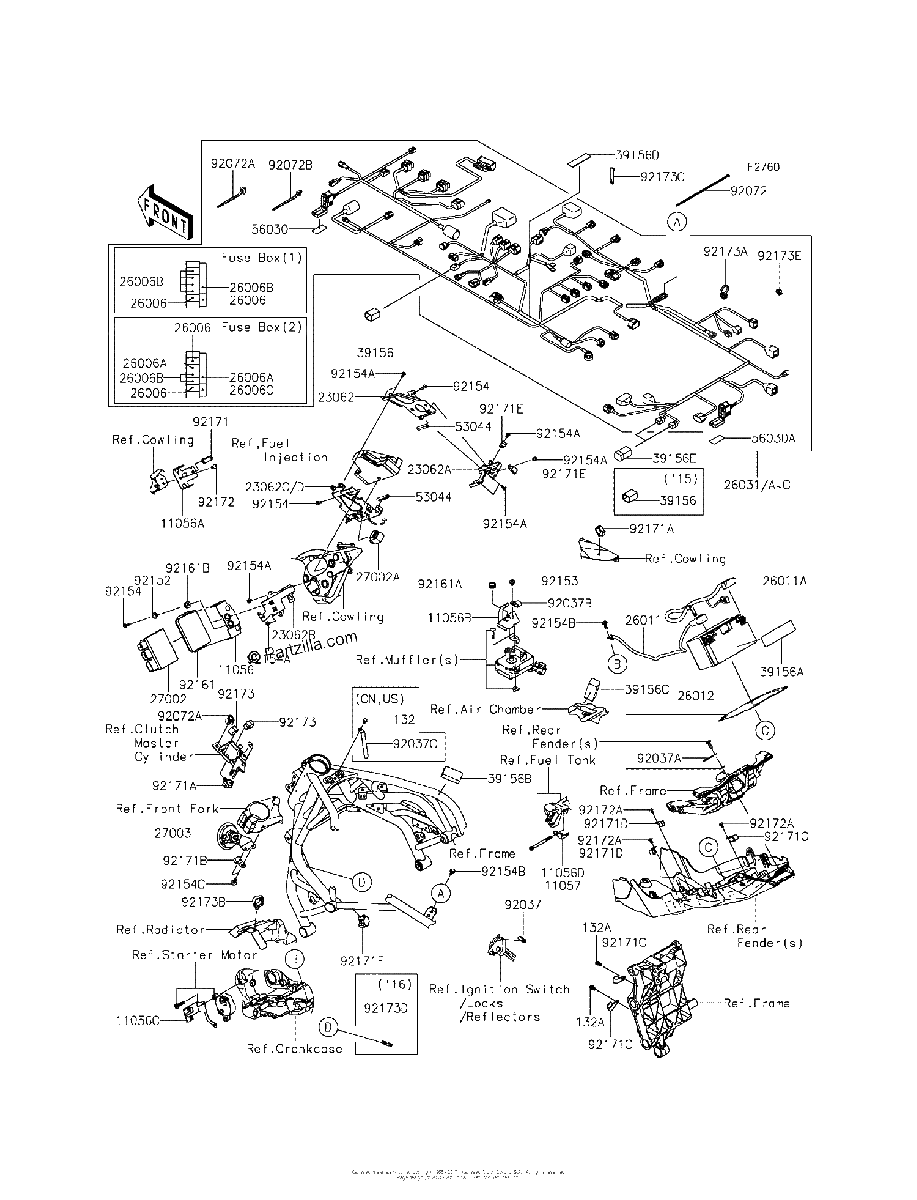 Diagrama de CHASSIS ELECTRICAL EQUIPMENT