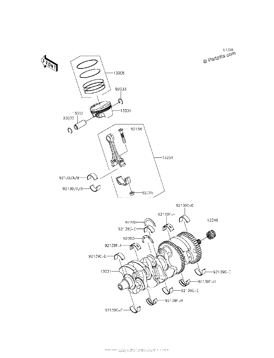Diagrama de CRANKSHAFT PISTON S