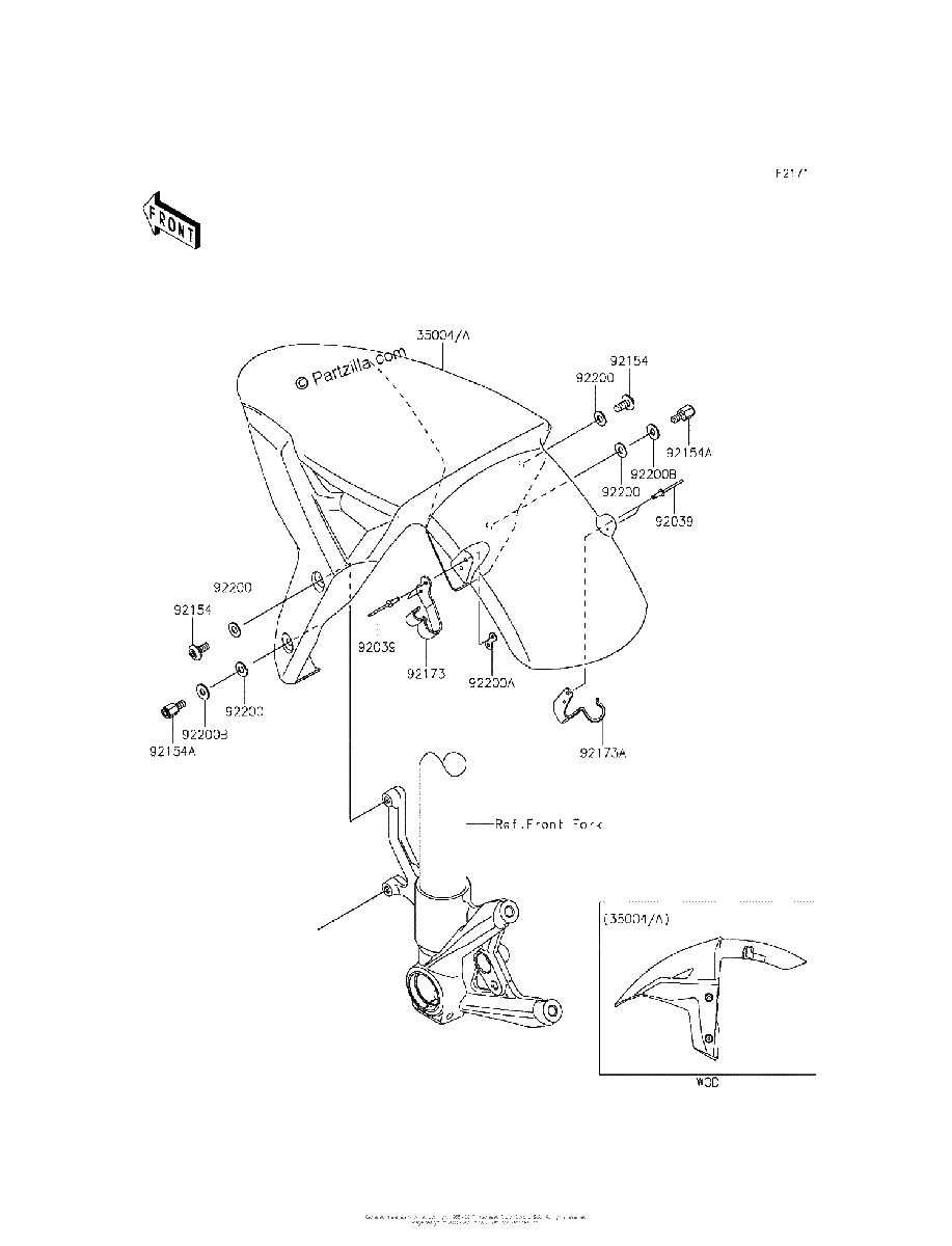 Diagrama de FRONT FENDER S