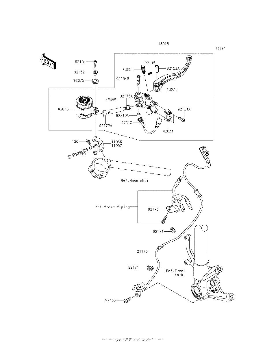 Diagrama de FRONT MASTER CYLINDER