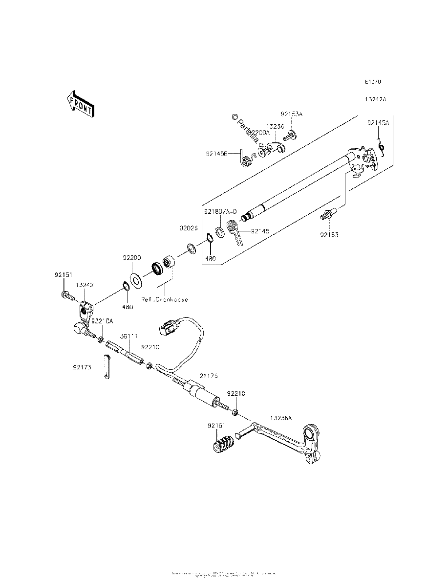 Diagrama de GEAR CHANGE MECHANISM