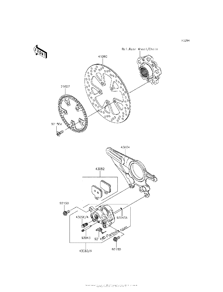 Diagrama de REAR BRAKE
