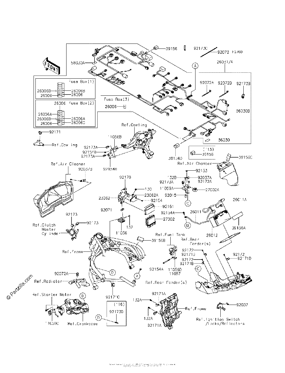 Diagrama de CHASSIS ELECTRICAL EQUIPMENT