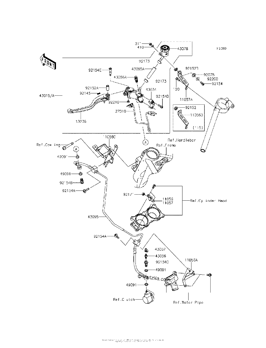 Diagrama de CLUTCH MASTER CYLINDER