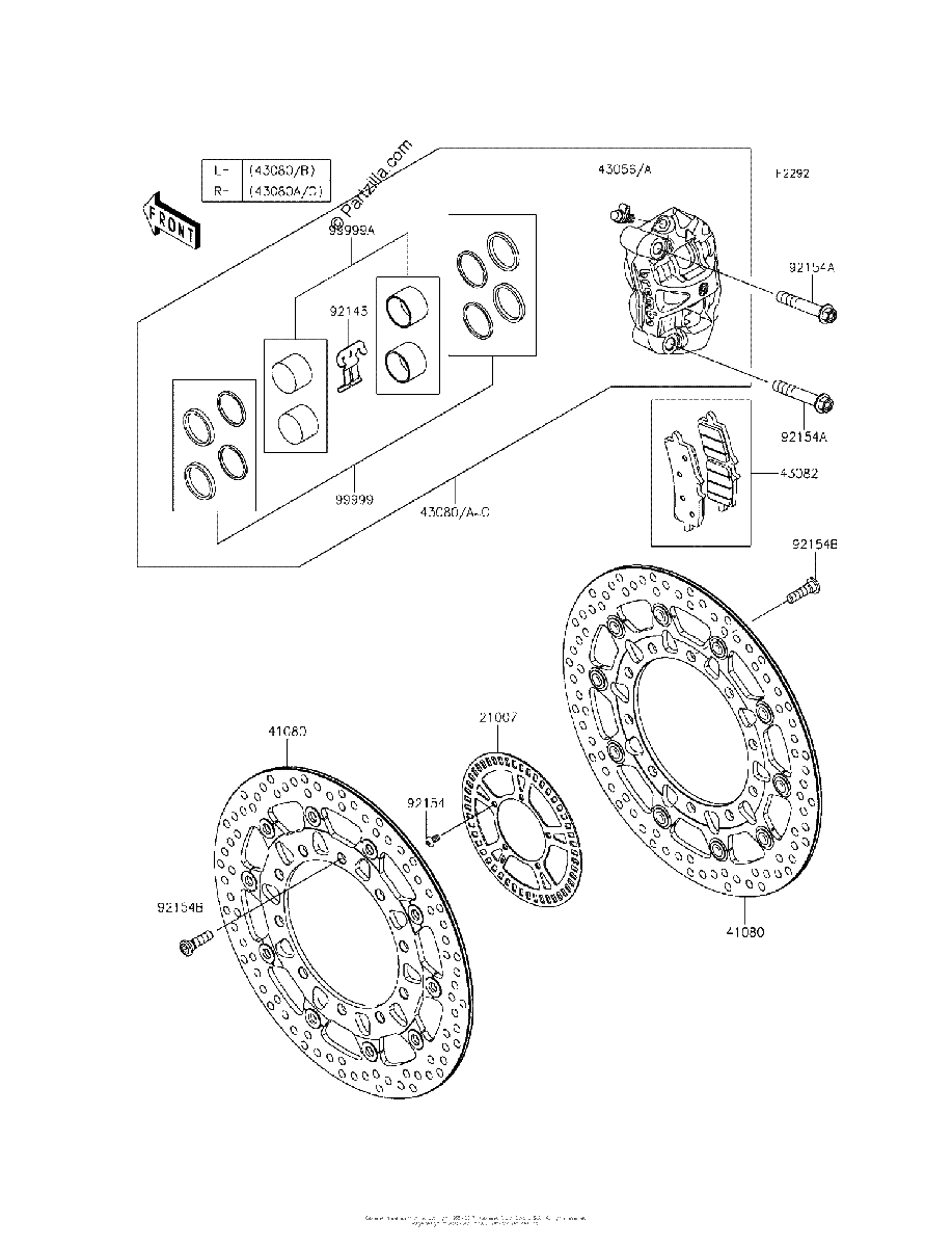 Diagrama de FRONT BRAKE