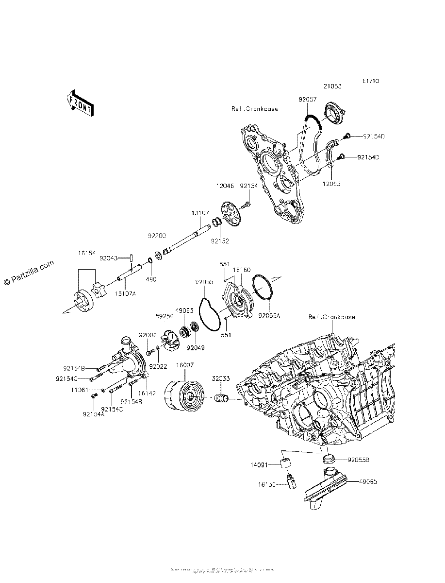 Diagrama de OIL PUMP OIL FILTER
