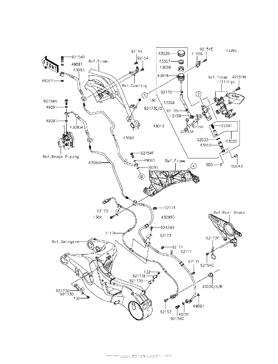 Diagrama de REAR MASTER CYLINDER