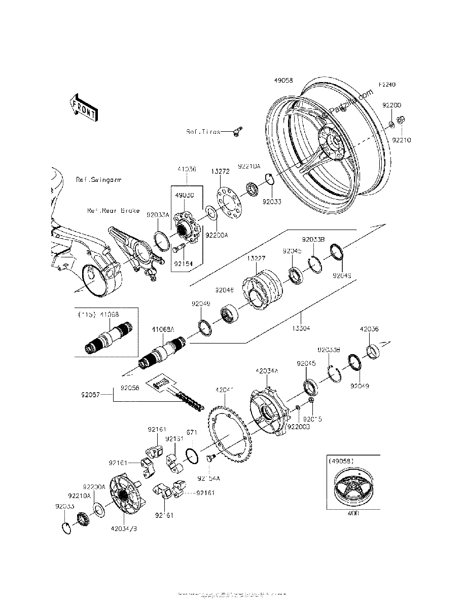 Diagrama de REAR WHEEL CHAIN