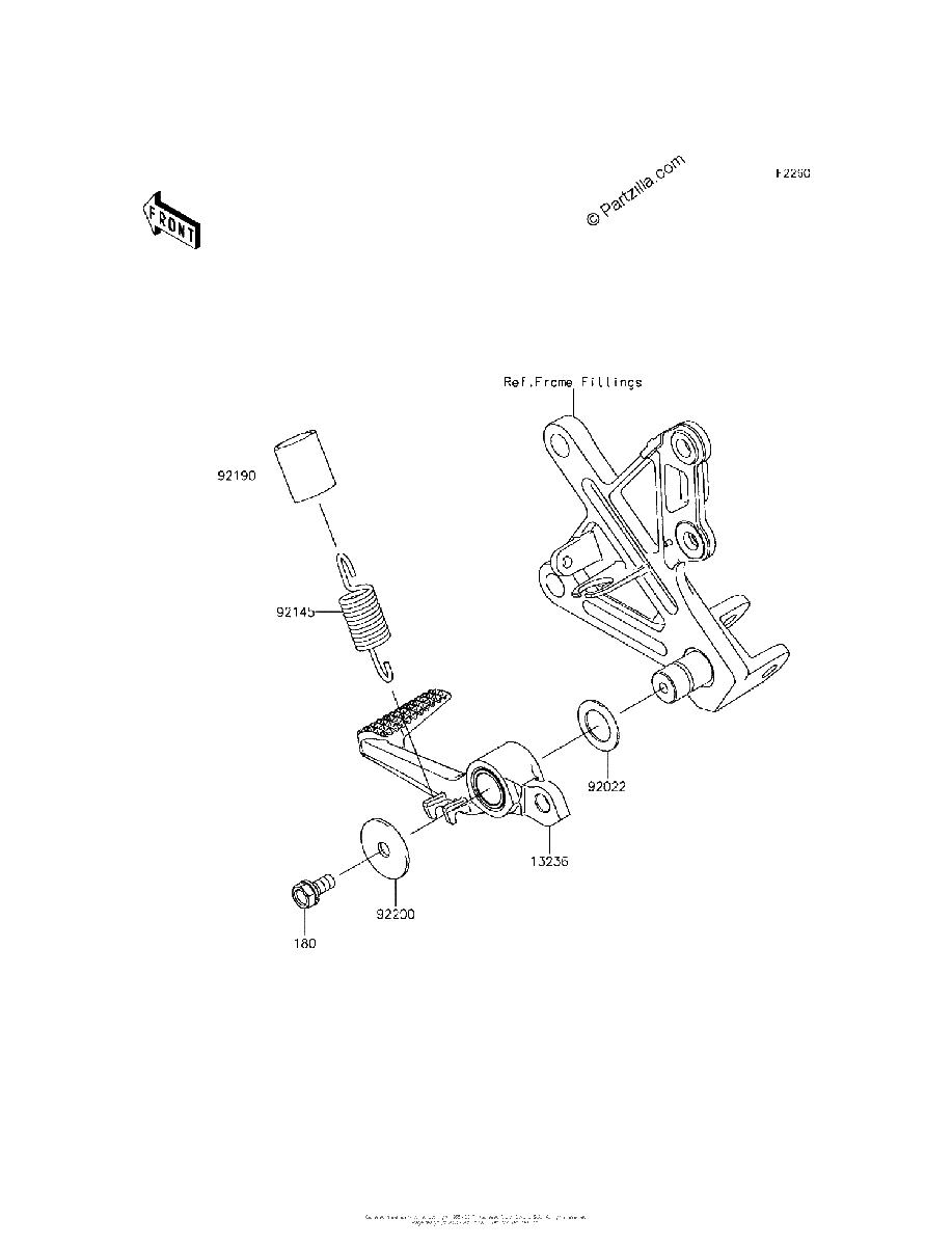 Diagrama de BRAKE PEDAL TORQUE LINK